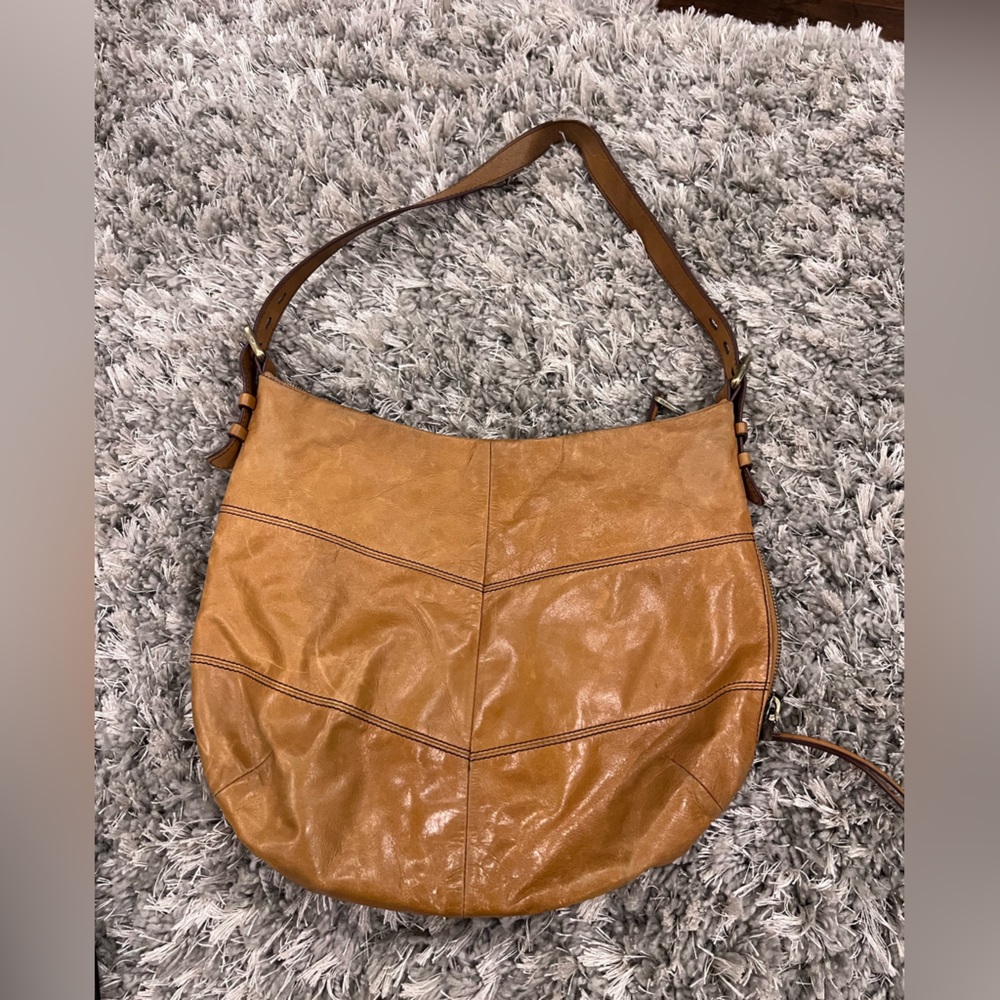 Hobo brand leather purse. Beautiful caramel color. Gently used.